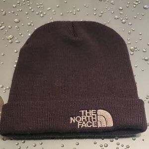 The North Face Black Beanie with White Embroidered Logo